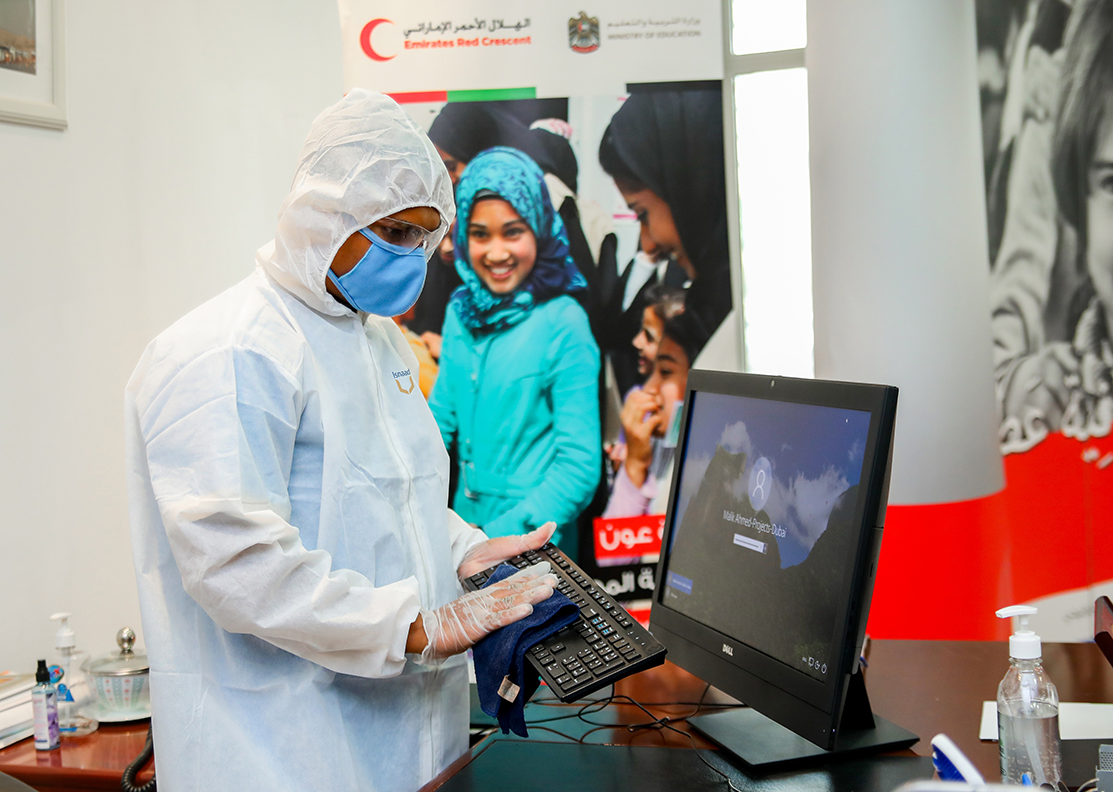 Isnaad Conducts Disinfection Service At Emirates Red Crescent To Offer Safe Employee And Visitor Experiences